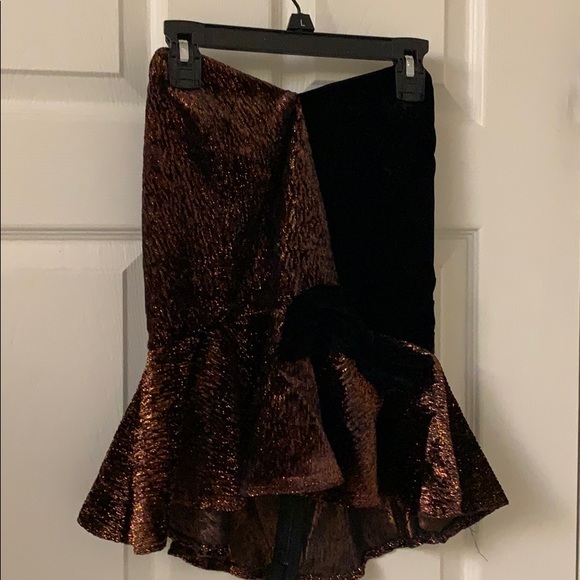 Vintage black velvet strapless top - Picture 6 of 9